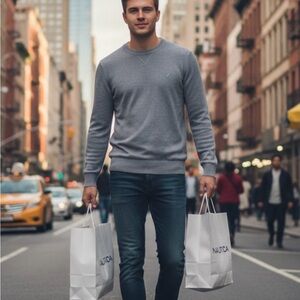 Nautica Men's Light Gray Crewneck Sweater